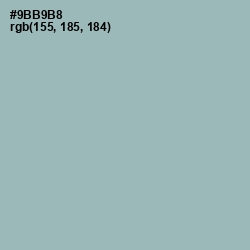 #9BB9B8 - Gull Gray Color Image