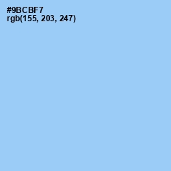 #9BCBF7 - Cornflower Color Image