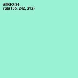 #9BF2D4 - Riptide Color Image