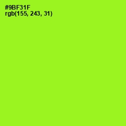 #9BF31F - Green Yellow Color Image