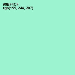 #9BF4CF - Riptide Color Image