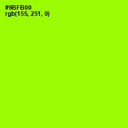 #9BFB00 - Lime Color Image