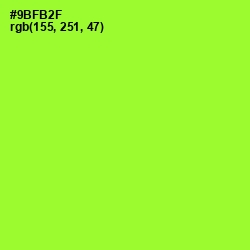 #9BFB2F - Green Yellow Color Image