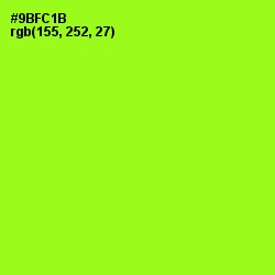 #9BFC1B - Green Yellow Color Image