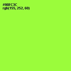 #9BFC3C - Green Yellow Color Image