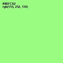#9BFC82 - Mint Green Color Image
