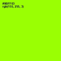 #9BFF03 - Lime Color Image