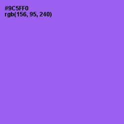 #9C5FF0 - Medium Purple Color Image
