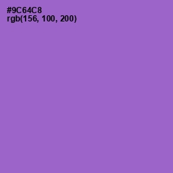 #9C64C8 - Amethyst Color Image