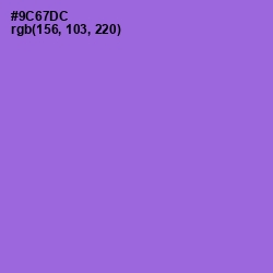 #9C67DC - Medium Purple Color Image