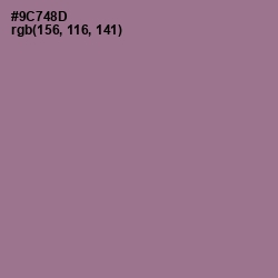 #9C748D - Mountbatten Pink Color Image