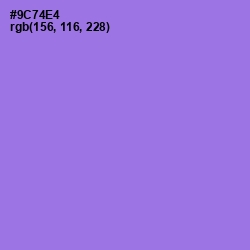 #9C74E4 - Medium Purple Color Image