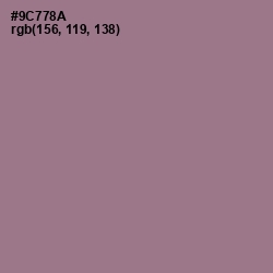 #9C778A - Mountbatten Pink Color Image