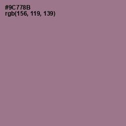 #9C778B - Mountbatten Pink Color Image