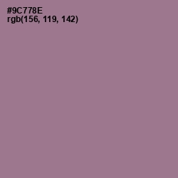 #9C778E - Mountbatten Pink Color Image