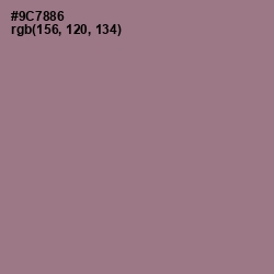 #9C7886 - Mountbatten Pink Color Image