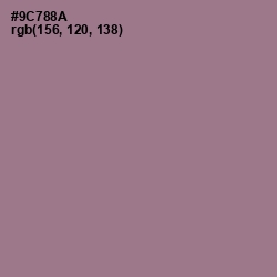 #9C788A - Mountbatten Pink Color Image