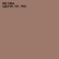 #9C796A - Almond Frost Color Image