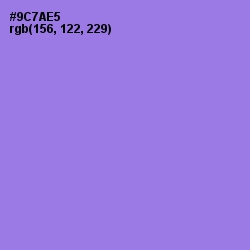 #9C7AE5 - Medium Purple Color Image