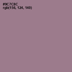 #9C7C8C - Mountbatten Pink Color Image