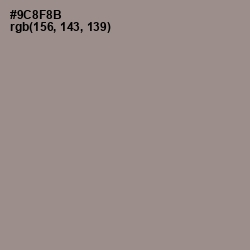 #9C8F8B - Mountain Mist Color Image