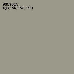 #9C988A - Lemon Grass Color Image