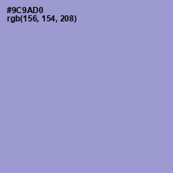 #9C9AD0 - Blue Bell Color Image