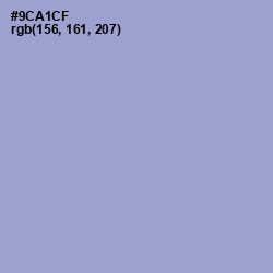 #9CA1CF - Rock Blue Color Image