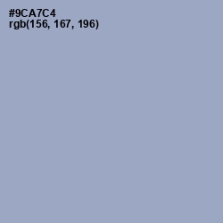 #9CA7C4 - Rock Blue Color Image