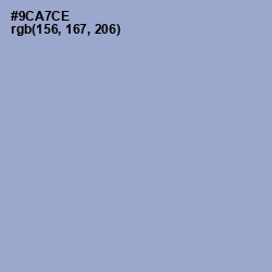 #9CA7CE - Rock Blue Color Image