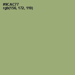 #9CAC77 - Olivine Color Image