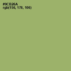 #9CB26A - Olivine Color Image