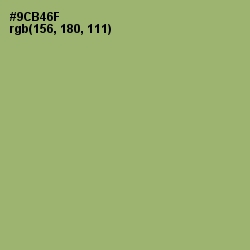 #9CB46F - Olivine Color Image