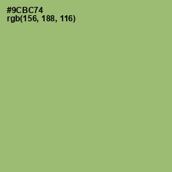 #9CBC74 - Olivine Color Image