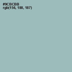 #9CBCBB - Gull Gray Color Image