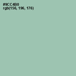 #9CC4B0 - Shadow Green Color Image