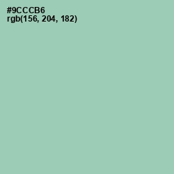 #9CCCB6 - Shadow Green Color Image