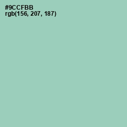 #9CCFBB - Shadow Green Color Image