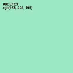 #9CE4C3 - Riptide Color Image