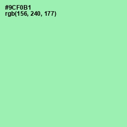 #9CF0B1 - Algae Green Color Image