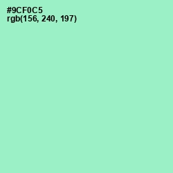 #9CF0C5 - Riptide Color Image