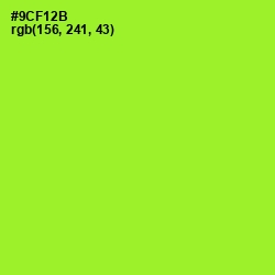 #9CF12B - Green Yellow Color Image