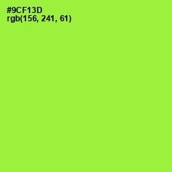 #9CF13D - Green Yellow Color Image