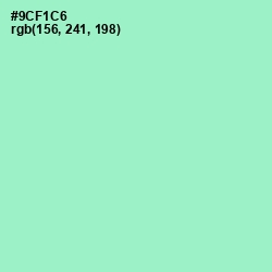 #9CF1C6 - Riptide Color Image