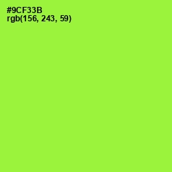 #9CF33B - Green Yellow Color Image