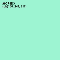 #9CF4D3 - Riptide Color Image