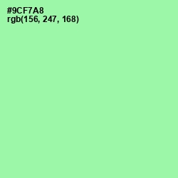 #9CF7A8 - Mint Green Color Image