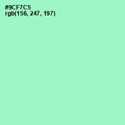 #9CF7C5 - Riptide Color Image