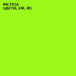 #9CF81A - Green Yellow Color Image