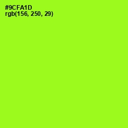 #9CFA1D - Green Yellow Color Image